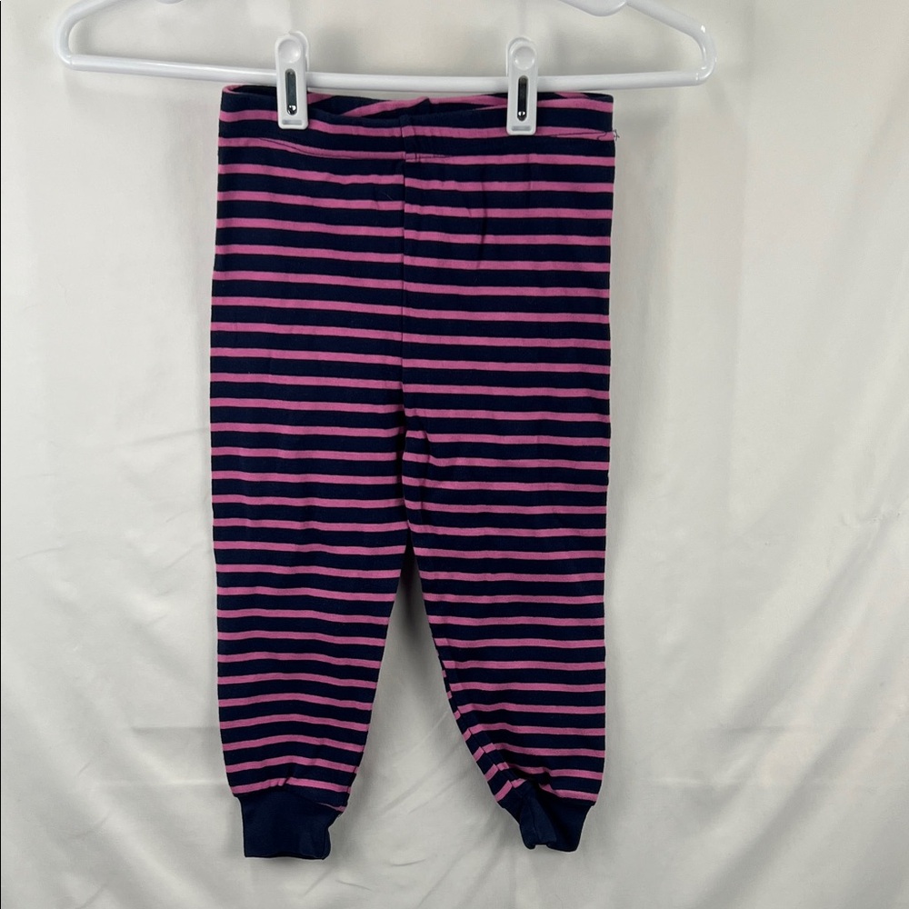 Girl’s Pajama Bottoms - Size 4 to 5 - Pink and Navy Striped